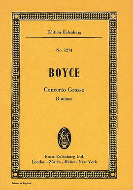 Boyce, W: Concerto grosso h-Moll B minor