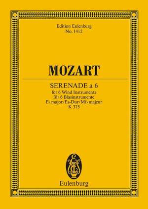 Mozart, W A: Serenade a 6 Eb major KV 375