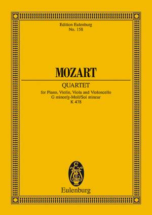 Mozart, W A: Piano Quartet G minor KV 478