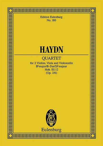 Haydn, J: String Quartet Bb major B flat major op. 2/6