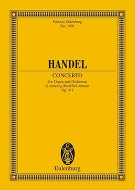 Handel, G F: Orgel-Konzert Nr. 1 g-Moll G minor op. 4/1 HWV 289