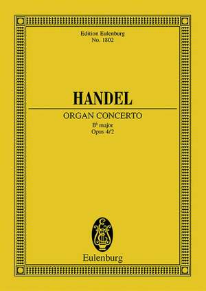Handel, G F: Organ concerto No. 2 B major op. 4/2 HWV 290