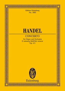 Handel, G F: Orgel-Konzert Nr. 3 g-Moll G minor op. 4/3 HWV 291