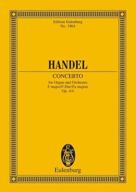 Handel, G F: Orgel-Konzert Nr. 4 F-Dur F major op. 4/4 HWV 292