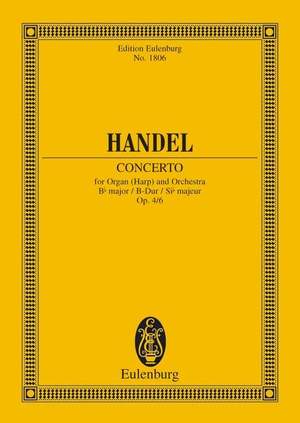 Handel, G F: Organ concerto No. 6 B major op. 4/6 HWV 294
