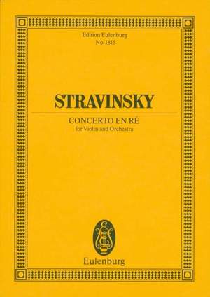 Stravinsky, I: Concerto en ré D major