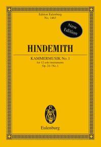 Hindemith, P: Kammermusik No. 1 op. 24/1
