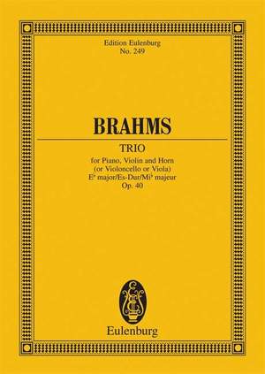 Brahms J Trio Eb Major Op 40 Presto Sheet Music