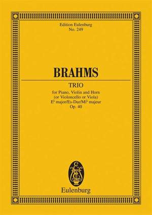 Brahms J Trio Eb Major Op 40 Presto Sheet Music