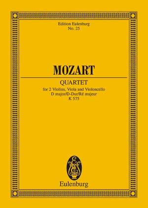 Mozart, W A: String Quartet D major KV 575