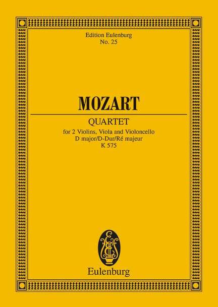 Mozart, W A: String Quartet D major D major