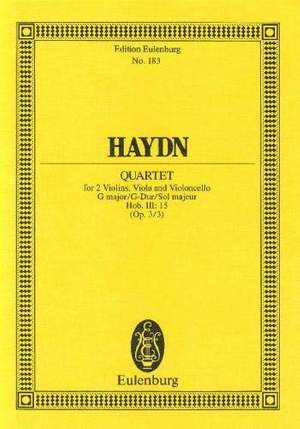 Haydn, J: String Quartet G major op. 3/3 Hob. III: 15