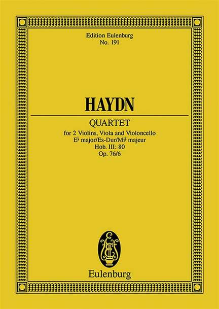 Haydn, J: String Quartet Eb major E flat major op. 76/6