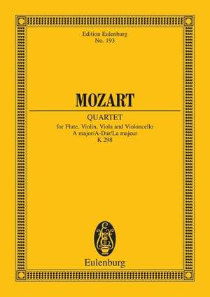 Mozart, W A: Quartet A major KV 298