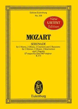 Mozart, W A: Serenade a 8 Es-Dur E flat major KV 375