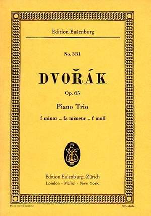 Dvořák, A: Piano Trio F minor op. 65 B 130