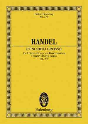 Handel, G F: Concerto grosso F major op. 3/4 HWV 315