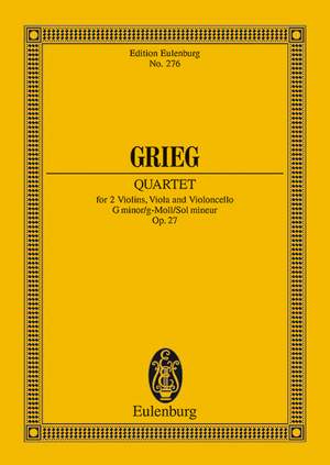 Grieg, E: Streichquartett g-Moll G minor op. 27