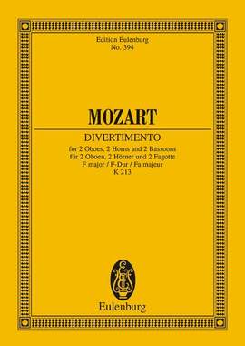 Mozart, W A: Divertimento Nr. 8 F-Dur F major KV 213
