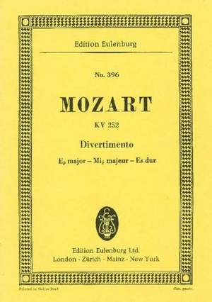 Mozart, W A: Divertimento No. 12 E flat major KV 252