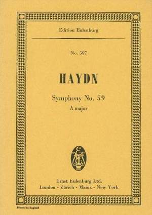 Haydn, J: Symphony No. 59 A major Hob. I: 59