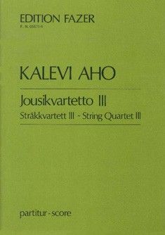 Aho, K: String Quartet III
