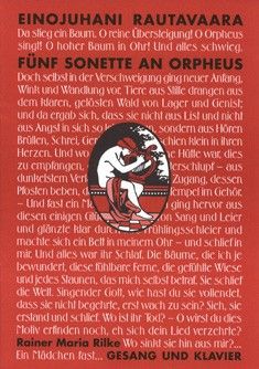 Rautavaara, E: 5 Sonette an Orpheus op. 9