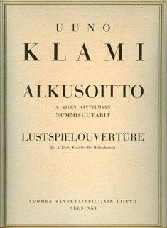 Klami, U: Nummisuutarit-alkusoitto