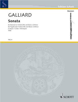 Galliard, J E: Sonata G-Dur G major