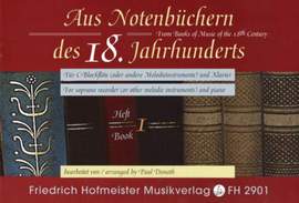 Aus Notenbüchern des 18. Jahrhunderts Vol. 1