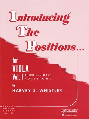 Whistler, H S: Introducing The Positions For Viola Vol. 1