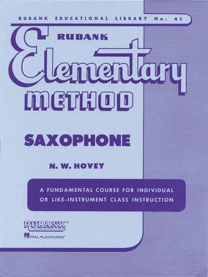 Hovey, N W: Elementary Method Saxophone