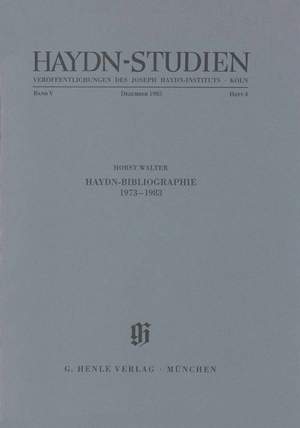 Haydn, F J: Haydn-Studien Band V/Heft 4