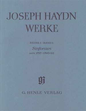 Haydn, F J: Sinfonias about 1757-1760/61