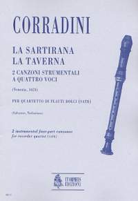 Corradini, N: La Sartirana, La Taverna. 2 Instrumental four-part Canzonas (Venezia 1624)