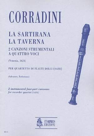 Corradini, N: La Sartirana, La Taverna. 2 Instrumental four-part Canzonas (Venezia 1624)