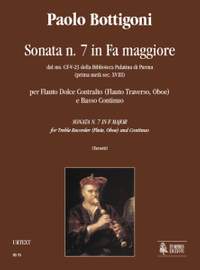 Bottigoni, P: Sonata No. 7 in F maj from the ms. CF-V-23 of the Biblioteca Palatina in Parma (early 18th century)