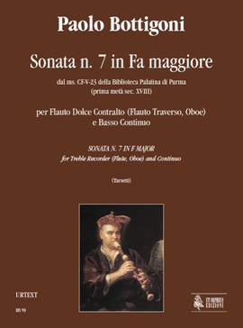 Bottigoni, P: Sonata No. 7 in F maj from the ms. CF-V-23 of the Biblioteca Palatina in Parma (early 18th century)
