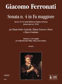 Ferronati, G: Sonata No. 4 in F maj from the ms. CF-V-23 of the Biblioteca Palatina in Parma (early 18th century)