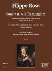 Rosa, F: Sonata No. 6 in F maj from the ms. CF-V-23 of the Biblioteca Palatina in Parma (early 18th century)