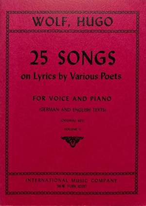 Wolf: 25 Lieder Volume 2