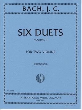 Bach, J C: Six Duets Volume 2