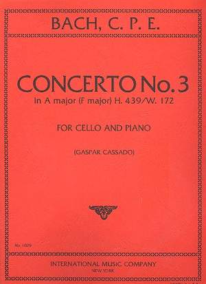 Bach, C P E: Concerto No.3 in A Major