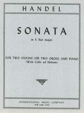 Handel, G F: Sonata E flat major E flat major