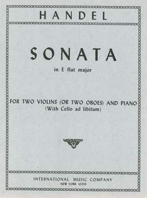 Handel, G F: Sonata E flat major