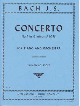 Bach, J S: Concerto No. 7 in G minor, S. 1058 for Piano and Orchestra