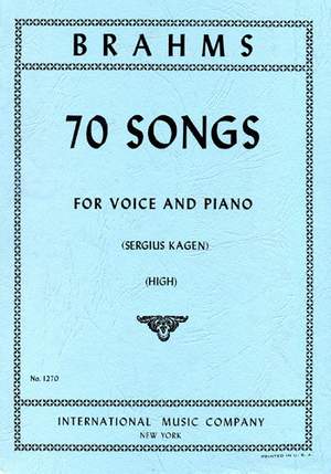 Brahms, J: 70 Songs H.vce Pft