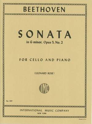 Beethoven, L v: Sonata G Minor Op. 5/2