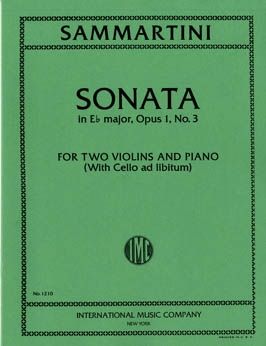 Sammartini, G B: Sonata B flat major op.1/3
