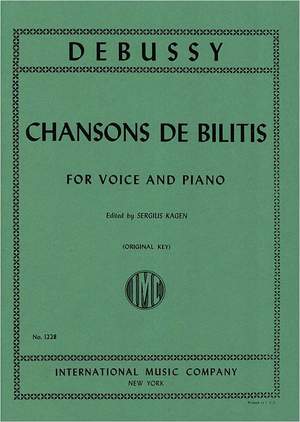 Debussy, C: Chansons De Bilitis Vce Pft